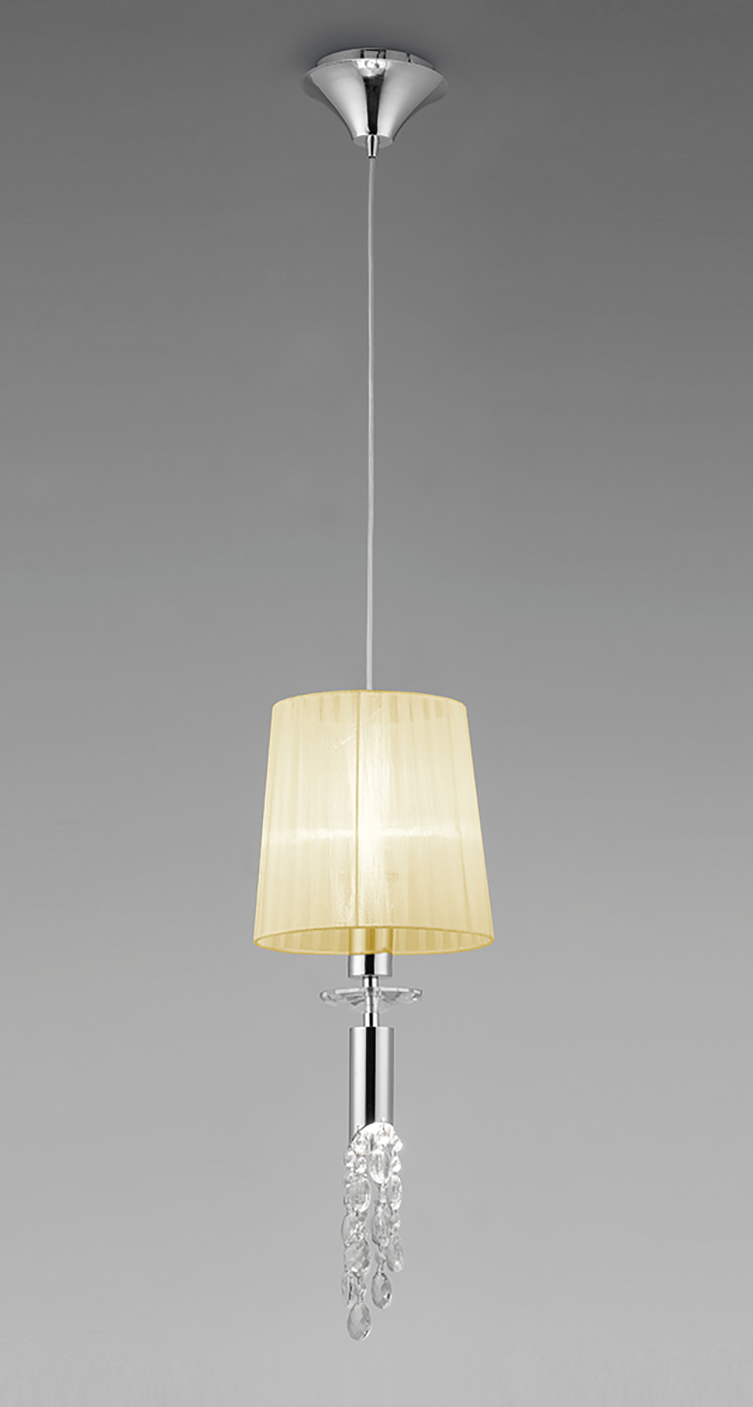 Tiffany Polished Chrome-Cream Crystal Ceiling Lights Mantra Shaded Crystal Fittings Tiffany Polished Chrome-Cream Crystal Ceiling Lights Mantra Shaded Crystal Fittings